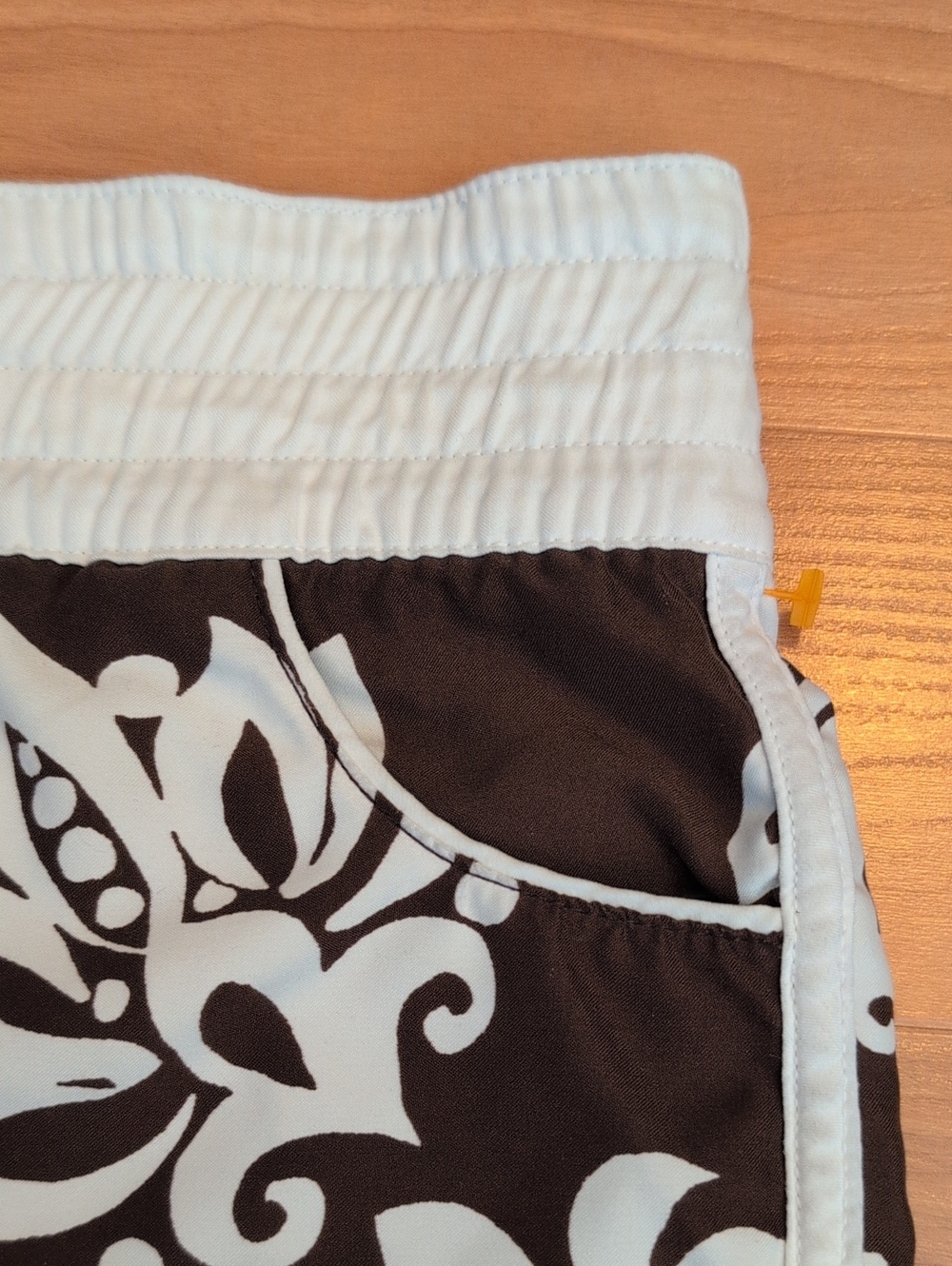 Roxy Women’s Floral Print Board Shorts in Brown and White - Picture 6 of 7
